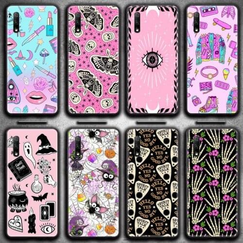 Girly Pastel Witch Goth Ouija Phone Case for Huawei Honor 30 20 10 9 8 8x 8c v30 Lite view 7A pro