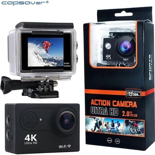 Capsaver Action Camera True 4K 60FPS Motion Camcorder Waterproof Sports Cam 24MP with Screen Support WiFi for Phone Video Vlog