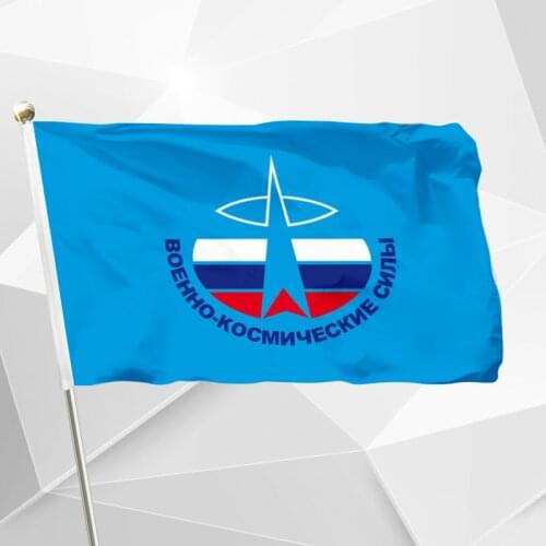 Russian Space Forces Flag 90x150cm 3x5ft 100D Polyester Russia Air Force Military For Victory Day 60x90cm 21x14cm Banner