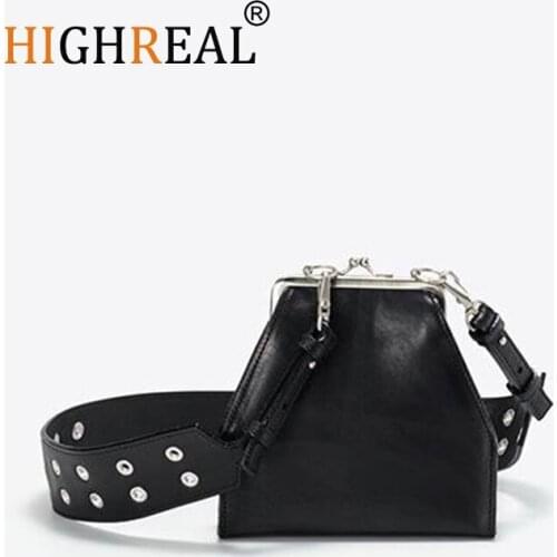 HIGHREAL New Crocodile Grain Mini Bag Fashion Trend Stone Pattern Buckle Small Square Shoulder Bag Across Wild Ladies Dropship