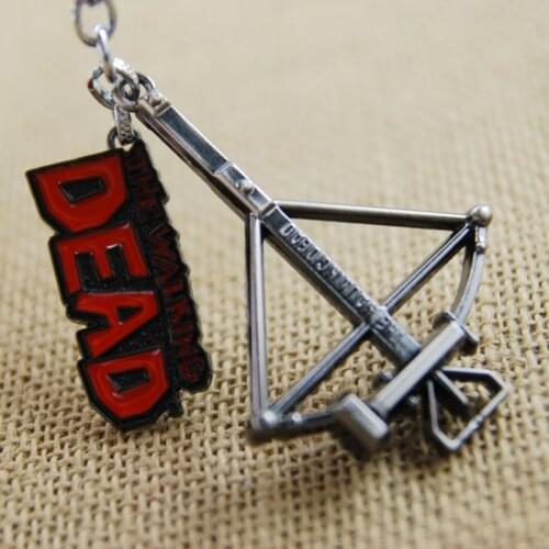 Good Quality 7cm Hot TV The Walking Dead Daryl Crossbow Weapon Toy Metal Pendant Key Ring Chaveiro Chain Toy
