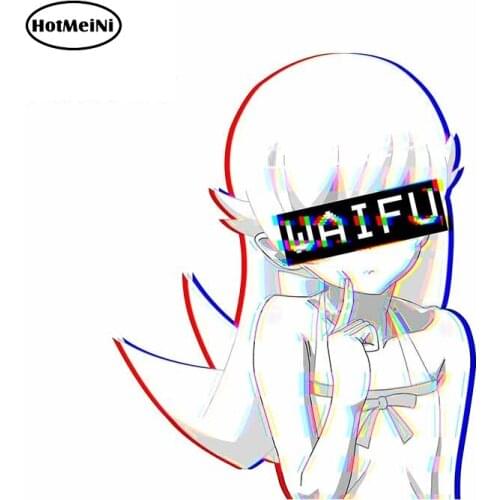 HotMeiNi 13cm x 10.4cm for Shinobu Waifu Kizumonogatari Surfboard Car Stickers Motorcycle Anime Personality Trunk VAN Decal