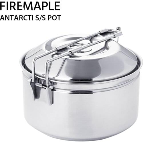 Fire Maple Antarcti S304 Stainless Steel Cooking Pot Outdoor Foldable Camping Cookware 1L 402g
