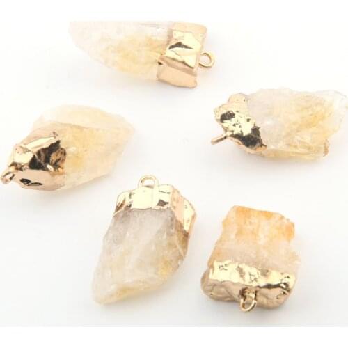 Natural Stone crystal Pendants Irregular Exquisite charms for Jewelry Making DIY Necklace accessories Reiki Healing Gift