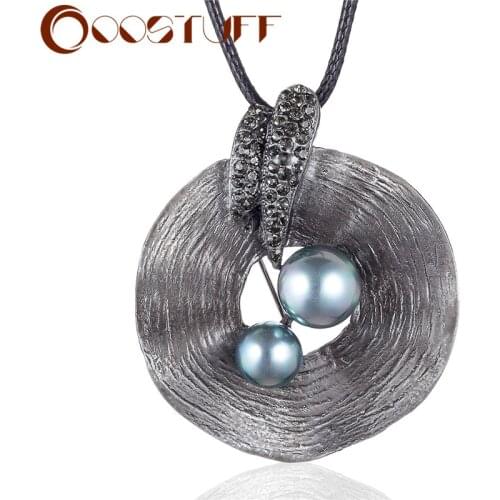 Hotsale Vintage Plant Jewelry Long Necklace for Women Colors Beads Pendant Chain Rope Large Suspension Gifts Alloy 2020 Female