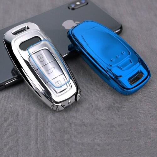 Newest TPU Car Key Cover Shell Holder For Audi A4L New A6 A7 A8 Q8 C8 2018 2019 Auto Remote Control Protection Case Accessories