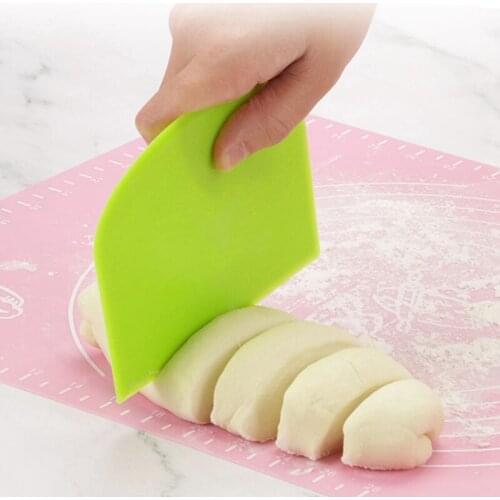 Plastic Cake Spatulas Stainless Steel Pizza Cutter DIY Pastry Cutters Fondant Dough Scraper Kitchen Butter Knife Baking Tool