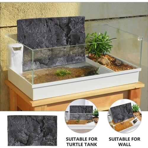 Lifelike 3D Reptile Tank Background Board Turtle Tank Background Decoration Pu Material Crawler Box Background Board