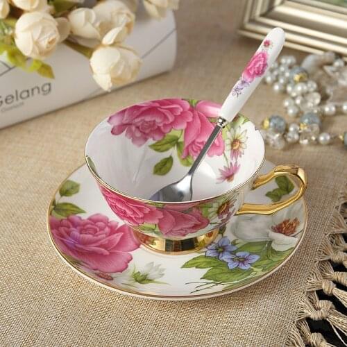 Luxurious European Style cups GILDING Coaster Demitasse tea cup mat Ceramic Coffee Cup and saucer Set Porcelain Drinkware Mug