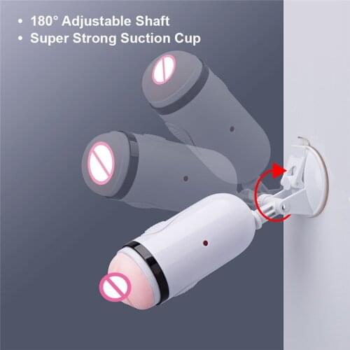 Sex Toys For Male Masterbator Realistic Silicone Vagina Penis Hands-Free Strong Suction Cup Sex Machine Sexual Adult Sex Toys