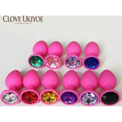 50pcs Small Size S Silicone Plug Anal Jeweled Rhinestone Butt Anal Bead Sex Toys for Adults Game
