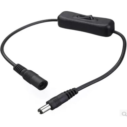 Inline DC Power Switch with 5.5mm x 2.1mm Barrel Connectors for DC 12V 24V 5050 5630 3528 LED Strip Light