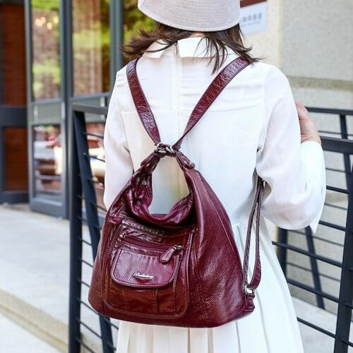 Ladies Leather Messenger Bag Casual Tote Bags Luxury Handbags Women Bags Designer Large Capacity Crossbody Female Shoulder Bags