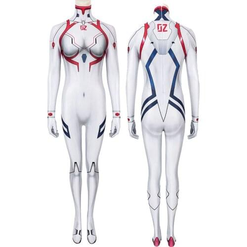 Adult Women Asuka Langley Soryu Jumpsuit Cosplay Costume Halloween Masquerade Beautiful Bodysuit