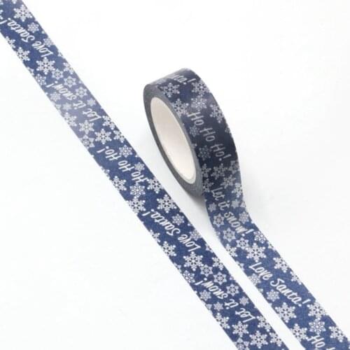 10pcs/Lot Cute Blue Christmas Snowflake Washi Tapes DIY Scrapbooking Sticker Adhesive Masking Tape Kawaii Papeleria Wholesale