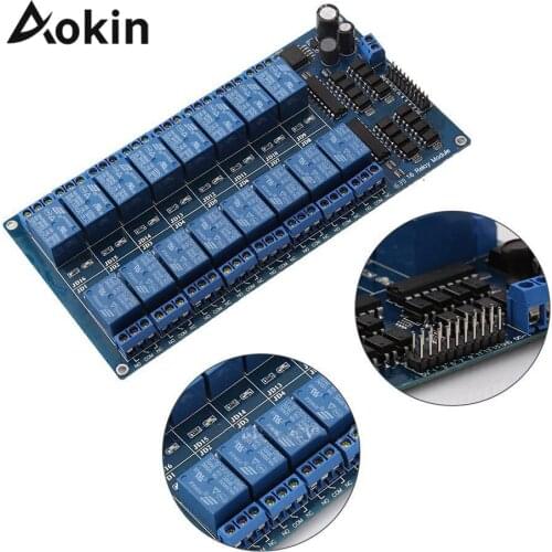 16 Channel Solid State Relay Module Board Trigger Low Level Ssr 5v/12v Dc For Ardui For Arduino Pic Avr Mcu Dsp Arm Plc Control