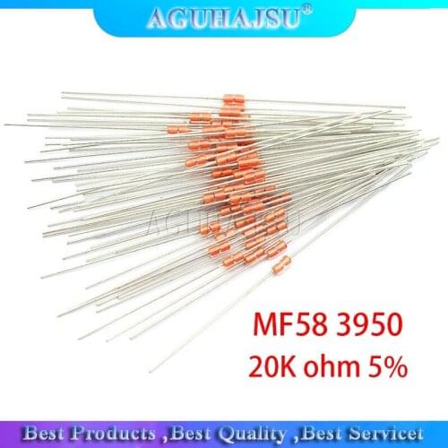 20 pcs Thermal Resistor NTC MF58 3950 B 20K ohm 5