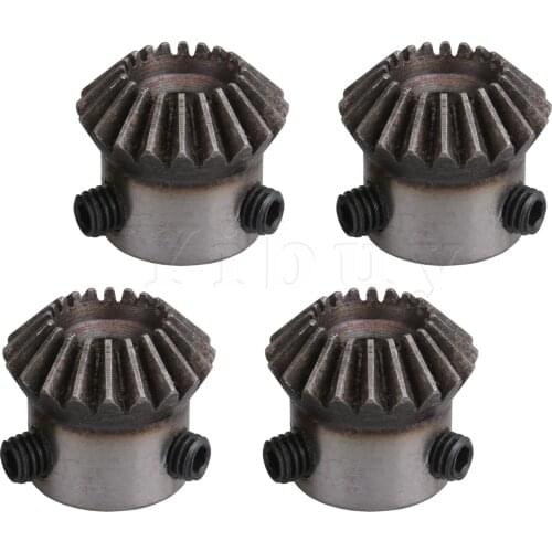 4 x Tapered Bevel Gear Wheel Top Screws 6mm Hole Dia 1 Modulus 20 Teeth4 x Tapered Bevel Gear Wheel Top Screws 6mm Hole Dia 1 Mo