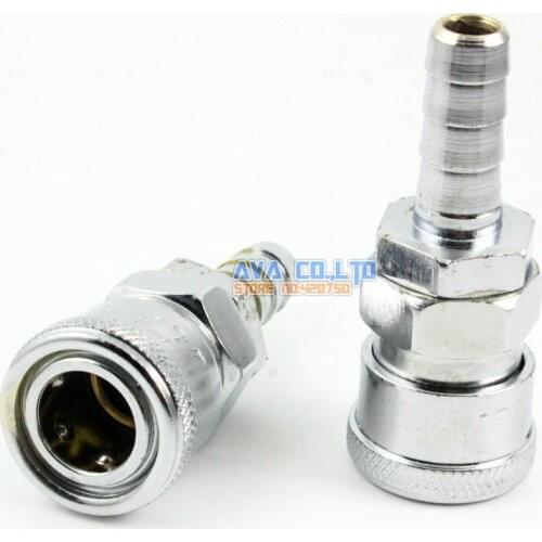 4 Pieces 11mm Barb Pneumatic Air Compressor Hose Quick Coupler Socket Connector