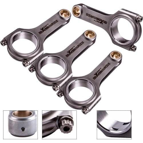 4x MaXpeedingrods Connecting Rods for Ford XFlow Lotus twincam BDA Cosworth BDG H-Beam Conrods Bielle Pleuel Balanced Pin