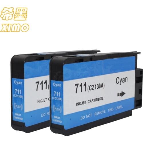 XIMO 2 PACK Cyan Compatible Ink Cartridges For HP711 Series use for HP Designjet T120 T520 printer