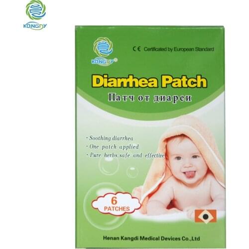 6 Pcs/Box KONGDY Baby Diarrhea Patch Herbal Ingredient Pediatric Diarrhea Plaster Child Dyspepsia/Stomach/Intestine Care Sticker