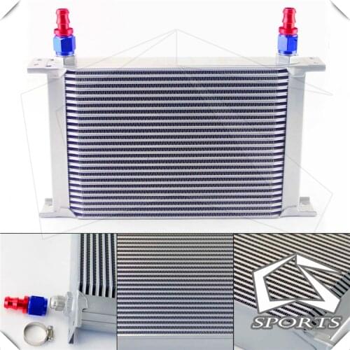 For Universal Cars 25 Row 8-AN Aluminum Fuel / Oil Cooler AN8 Cooling System+2pcs Fittings