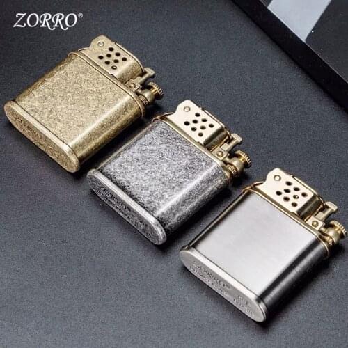 Zorro Brass Liner Bounce Automatic Ignition Can Be Used As Wood Shell Core Kerosene Windproof Lighters