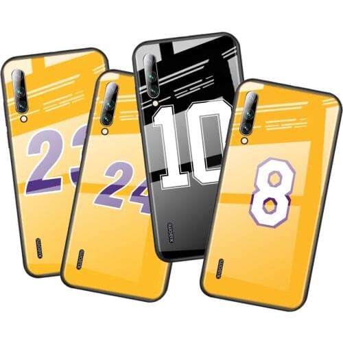 Tempered Glass Cover Lucky number 23 24 For Xiaomi Mi 11 11i 10T CC9E CC9 9T Note 10 Ultra Pro Lite 5G Phone Case