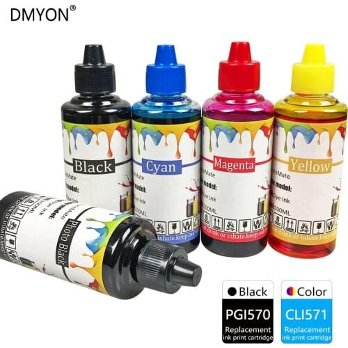 DMYON PGI570 CLI571 Ink Refill Kit Compatible for Canon MG5750 5751 5752 5753 6850 6851 6852 6853 TS6050 6051 6052 5050 Printer