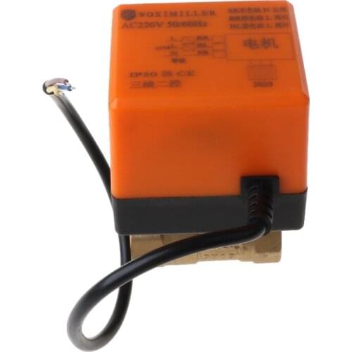 Electric Motorized Brass Ball Valve DN20 AC 220V 2 Way 3-Wire with Actuator