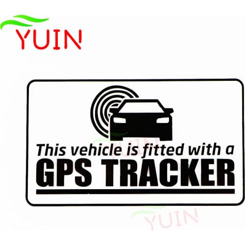 This Car Is Equipped with GPS Tracker Decals Fashion Body Decoration PVC Waterproof Stickers Black/white/red/laser/silver