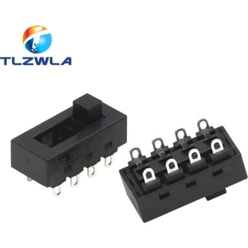 2pcs 12A 250V 3 Position 8 Pin Toggle Slide DIP Switch LQ-103H Hair Dryer Hot Cold Wind for JJ-15 Philips Flyco FH6218/20/21/31