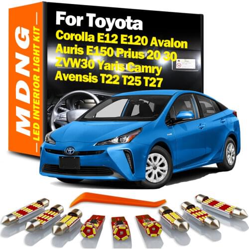 Canbus For Toyota Corolla E12 E120 Auris E150 Prius 20 30 ZVW30 Yaris Camry Avensis T22 T25 T27 Avalon LED Interior Lamp
