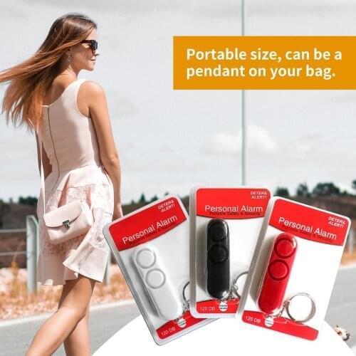 Fashion 120dB Anti-rape Device Dual Speakers Loud Alarm Alert Attack Panic Safety Personal Security Keychain Bag Pendant