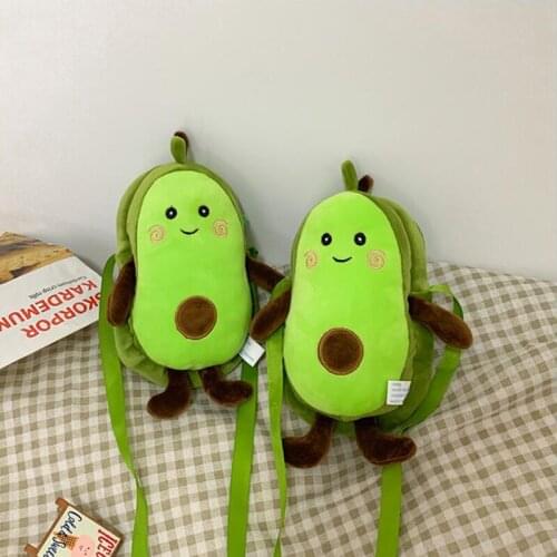Mini Avocado Stuffed Plush Toy Filled Comfort Doll Soft Bags Cushion Cartoon Fruit Backpack Pillow Christmas Girl Children Gifts