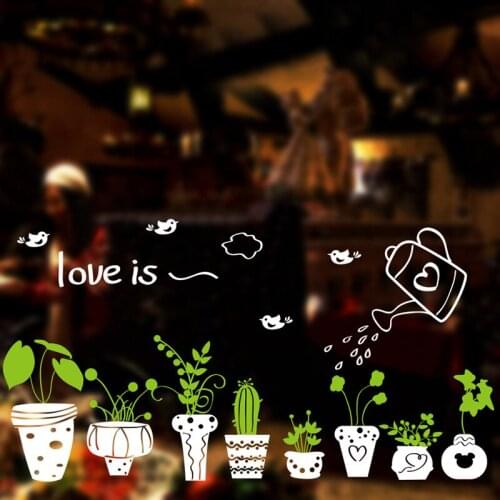 Love is Plant window sticker decor style window wall sticker decoration
