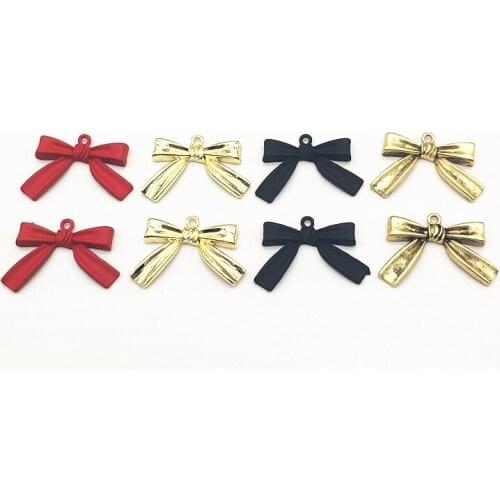 New Arrival! 23x32mm 50pcs Zinc Alloy Bows Charm for Handmade Jewelry Necklace/Earring DIY Parts,Jewelry Accessories Findings