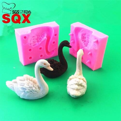 New arrival 3D Beautiful Swan Shape Fondant Silicone Mold, Candle Moulds, Sugar Craft Tools, Chocolate Moulds, Bake Ware SQ16200