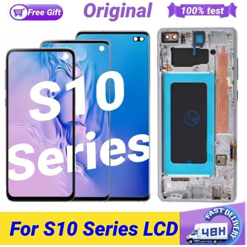 Original Super AMOLED LCD Display for Samsung Galaxy S10 G973F S10Plus G975F S10e G970F Repair Parts Touch Screen Digitizer