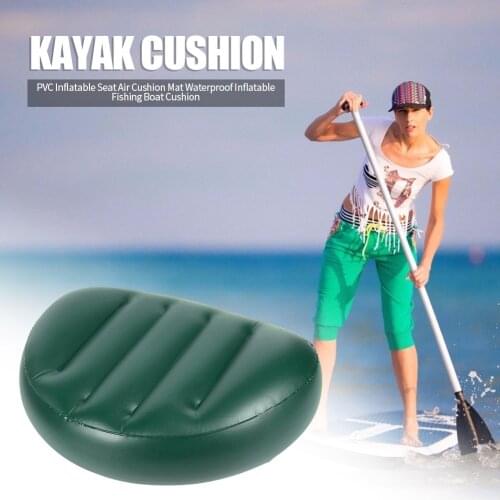 Portable PVC Kayak Inflatable Seat Cushion Drifting Canoe Seat Inflatable Boatl Cushion Outdoor Water Sports Tool