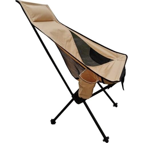 Portable Outdoor Camping Chair Ultralight Chair Oxford Cloth Folding Lengthen Camping Seat For Fishing Picnic BBQ Beach