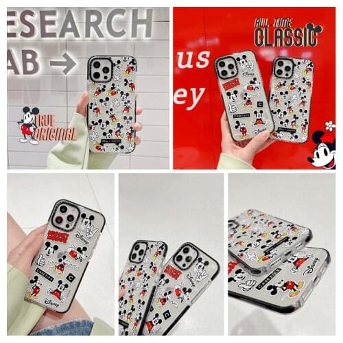 Disney Mickey Mouse transparent Anime Phone Case for iPhone 11 12 Pro Max mini 7 8 XR X XS MAX plus SE shockproof soft cover