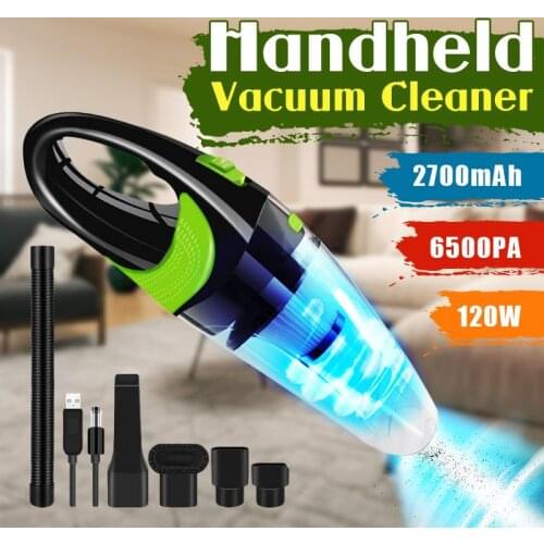 6500pa Powerful Car Vacuum Cleaner Car Handheld Vacuum Cleaner Wet & Dry Dual Use Portable Vacuum Cleaners Auto for Home Office