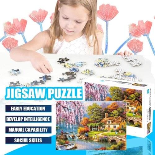 Clearance Sale! 1000Pcs Idyllic Landscape Jigsaw Puzzle Kids Adult Decompression Game Toy Gift