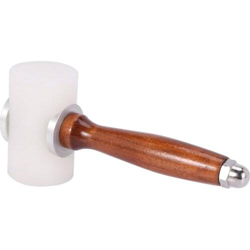 Handheld T Shape Leather Carving Hammer Wood Handle Nylon Leather Carving Mallet DIY Craft Tool