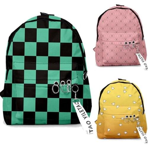 Backpack Demon Slayer: Kimetsu no Yaiba Canvas Bag Tomioka Giyuu School Bags Girls Travel bag Mochila Feminina Notebook Bags Boy