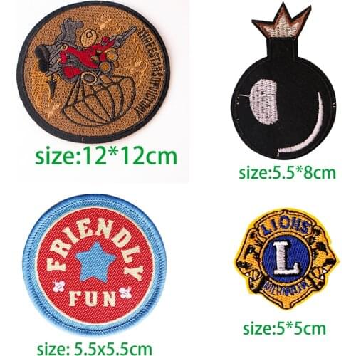 1 PCS Cartoon Creative Cartoon Stars Letter Appliques Iron Clothes Bags Shoes Decor 3D Diy Bomb Badges Patches