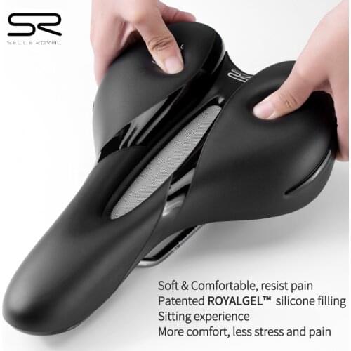 SELLE ROYAL Bicycle Saddle Origin Italy Bike Seat Water-repellent RoyalGEL Silicone Casual Off-road Soft Hollow MTB Bike Saddle