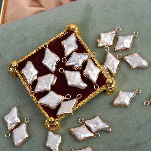 Natural Freshwater Pearl Baroque Edging Star Shape Pearls Earrings Pendants Jewelry Accessories DIY Clothing Making Accessories